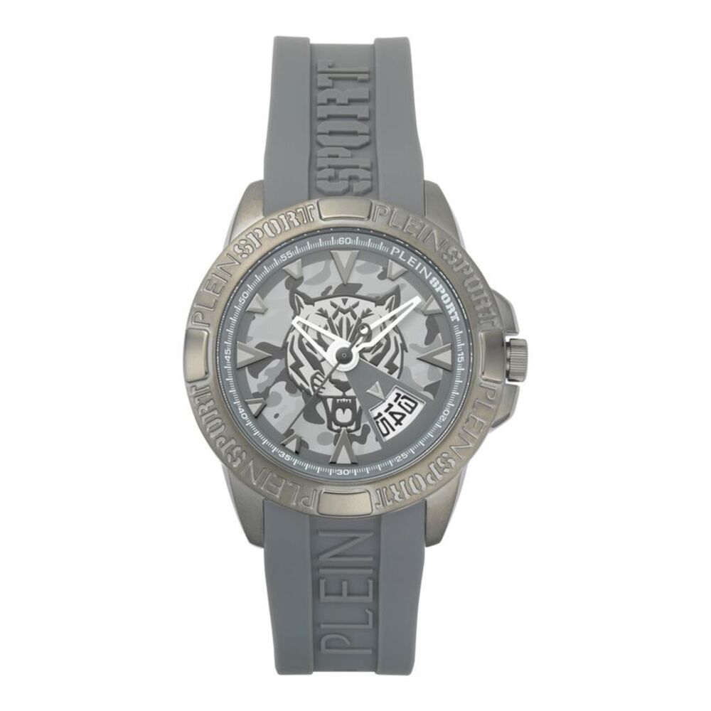 Plein Sport Touchdown Silicone Watch Grey Mens